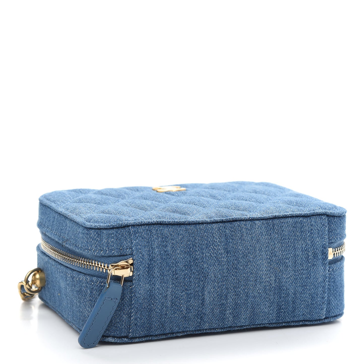 Denim Quilted CC Pearl Crush Camera Case Blue