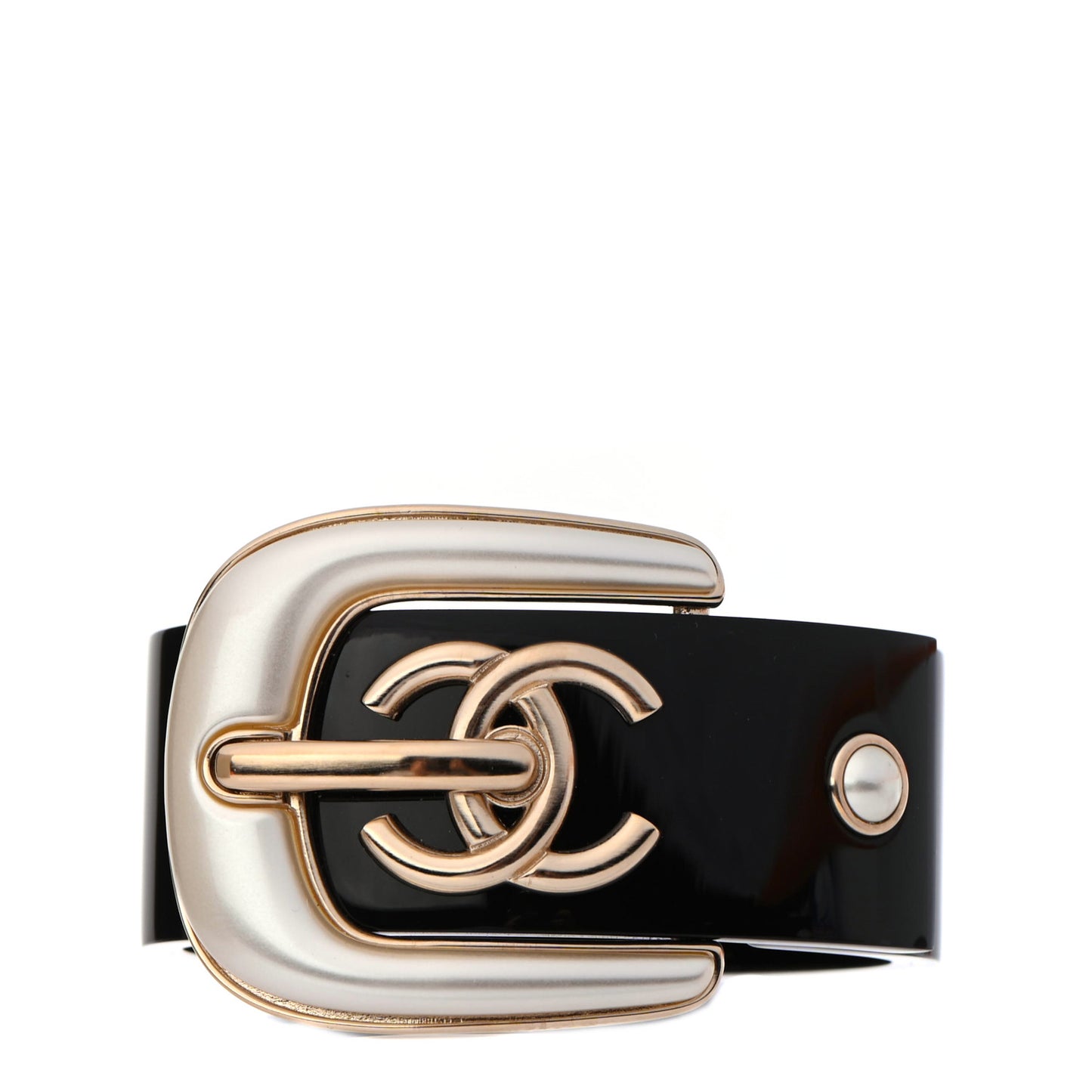Resin CC Buckle Cuff Black Gold