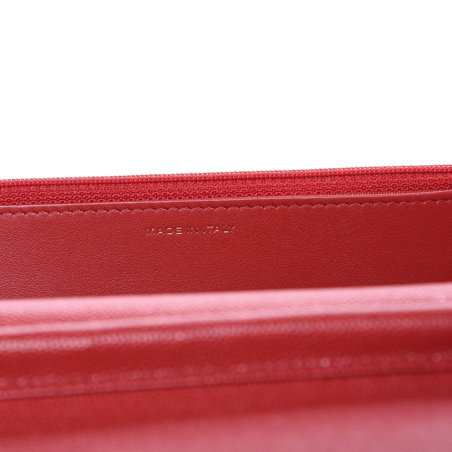 Caviar Quilted Wallet on Chain WOC Red