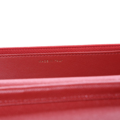 Chanel Caviar Quilted Wallet on Chain WOC Red 7 of 11