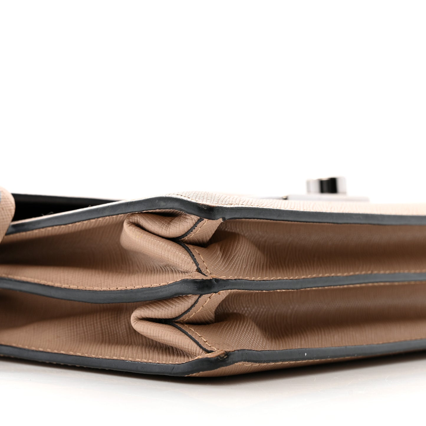 Saffiano Lux Sound Shoulder Bag Cipria