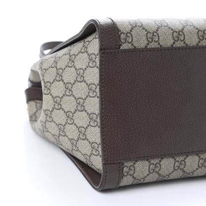Gucci GG Supreme Monogram Web Medium Ophidia Tote Bag Brown 6 of 10