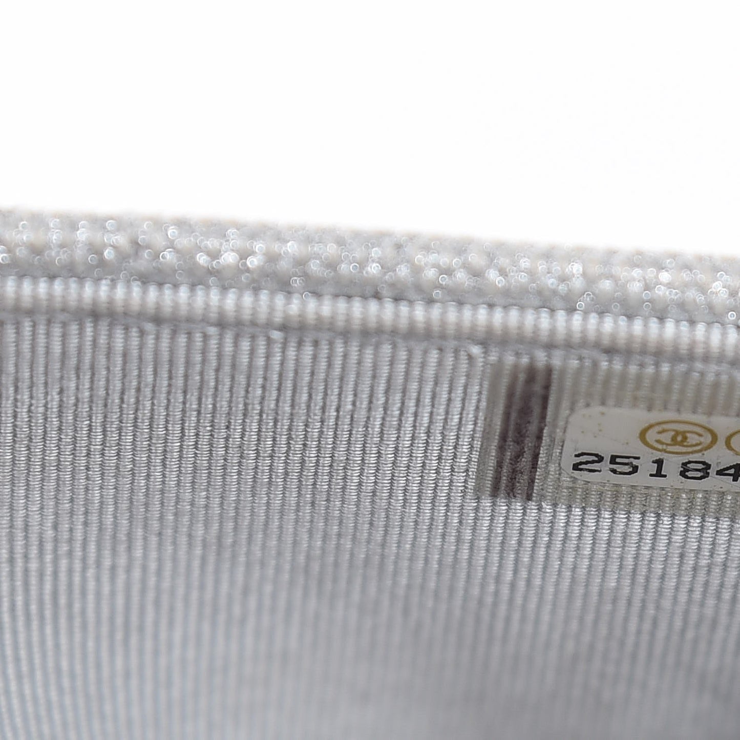 Metallic Canvas Quilted Space Charms Wallet On Chain WOC Silver