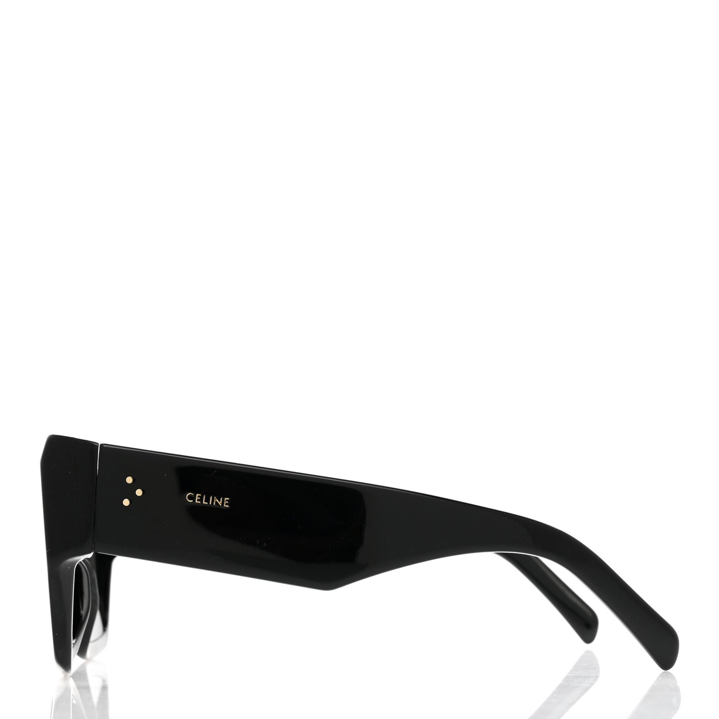 Acetate Chunky Rectangle Sunglasses CL 40092I Black