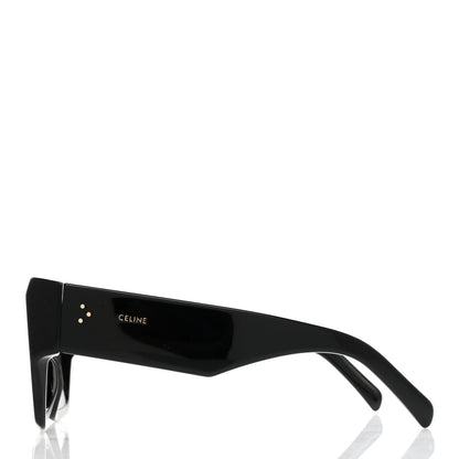 Celine Acetate Chunky Rectangle Sunglasses CL 40092I Black 3 of 11