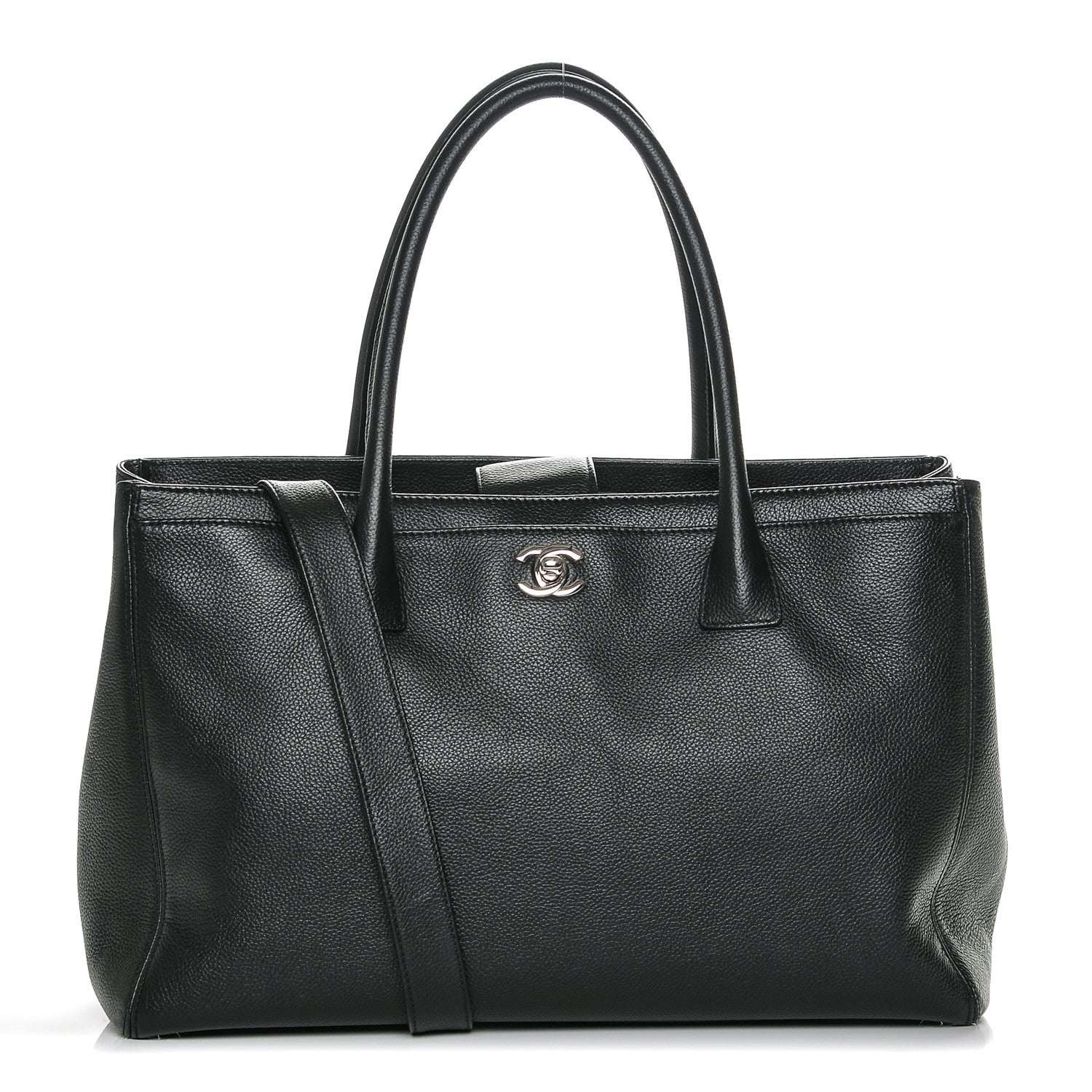 Chanel Calfskin Cerf Executive Shopper Tote Black 1 of 7