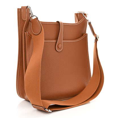 Hermes Taurillon Clemence Evelyne III PM Gold 3 of 10