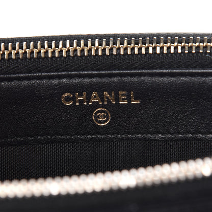Chanel Caviar Quilted CC Filigree Clutch With Chain Black 6 of 13