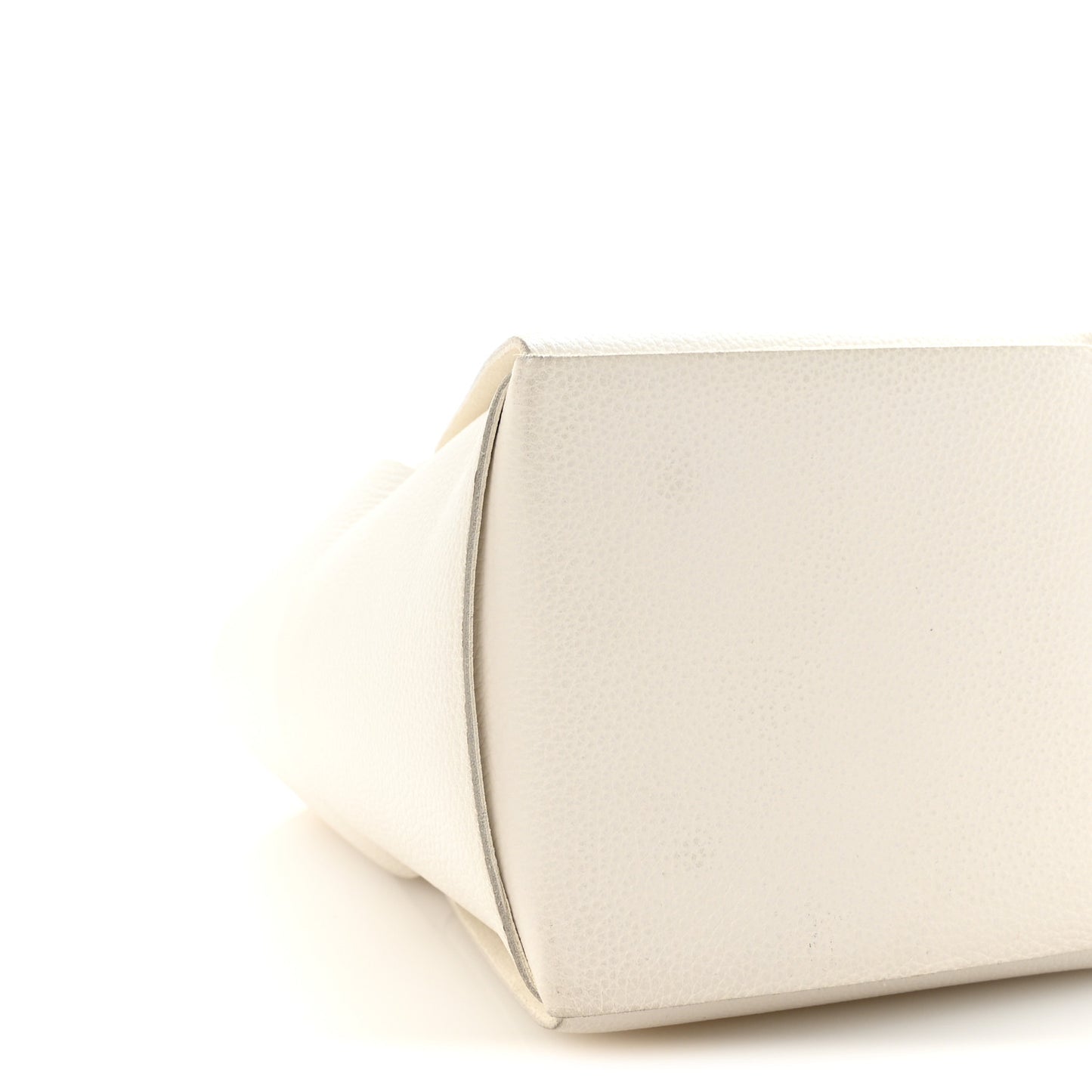 Grained Calfskin Maxi Intrecciato Medium Arco Tote White