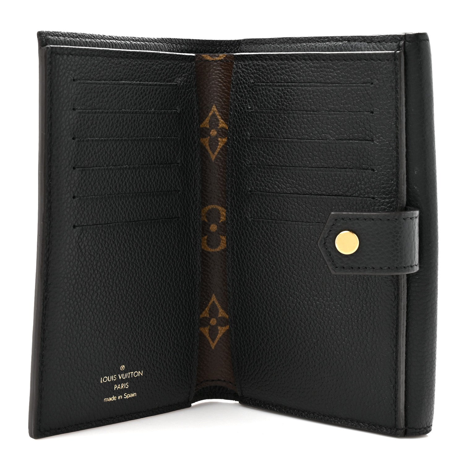 Louis Vuitton Monogram Pallas Compact Wallet Black 7 of 10