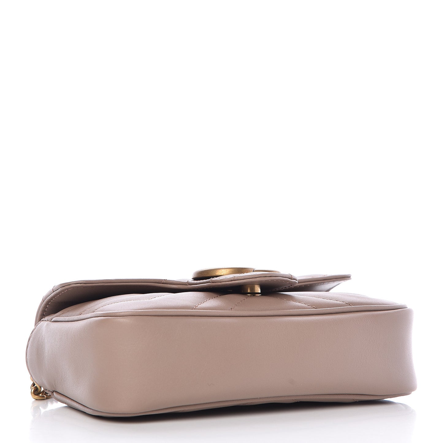 Calfskin Matelasse Super Mini GG Marmont Shoulder Bag Porcelain Rose