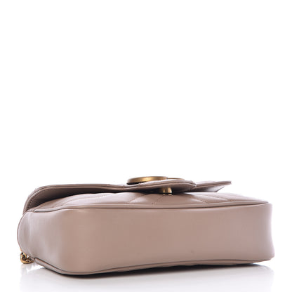 Gucci Calfskin Matelasse Super Mini GG Marmont Shoulder Bag Porcelain Rose 4 of 10