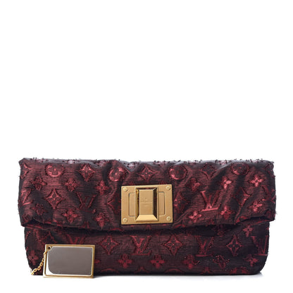 Louis Vuitton Lurex Quilted Monogram Altair Clutch Bordeaux 1 of 11
