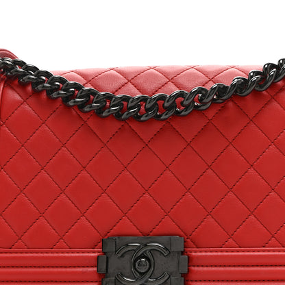 Chanel Calfskin Quilted Medium Boy Flap Red 8 of 10