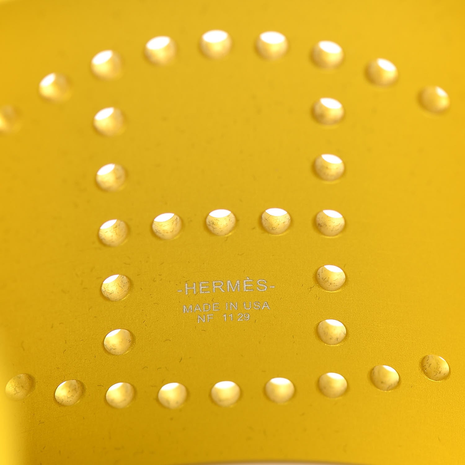 Hermes Aluminium Evelyne Sunset Cuff Bracelet T2 Jaune Soleil 4 of 5