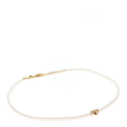 Chanel Pearl Crystal CC Heart Belt 80 32 Belt Gold Pearly White 1 of 4