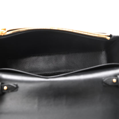 Burberry Grainy Calfskin Vintage Check Hampshire Crossbody Black 5 of 9