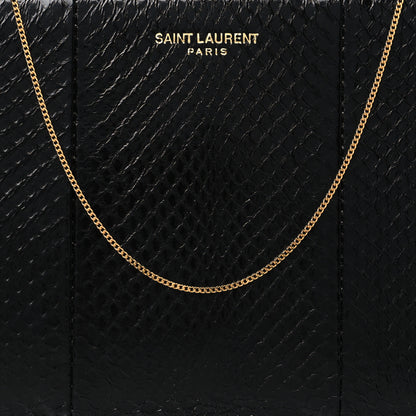 Saint Laurent Snakeskin Pouch With Chain Black 7 of 8