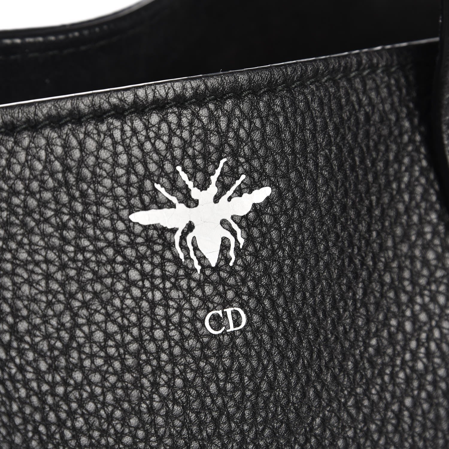 Christian Dior Grained Calfskin D-Bee Shopper Black 9 of 10