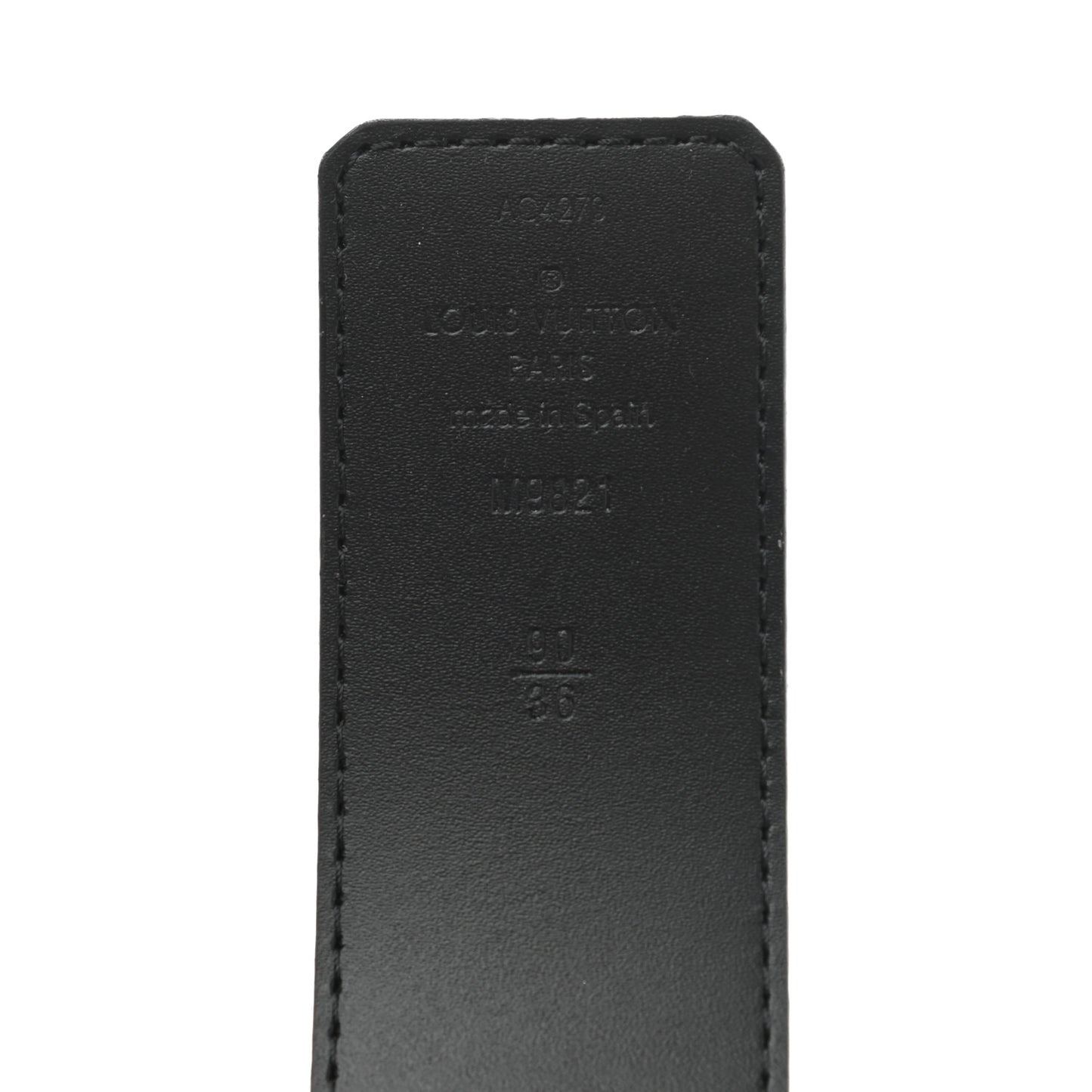 Calfskin Monogram 40mm LV Initiales Reversible Belt 90 36 Black