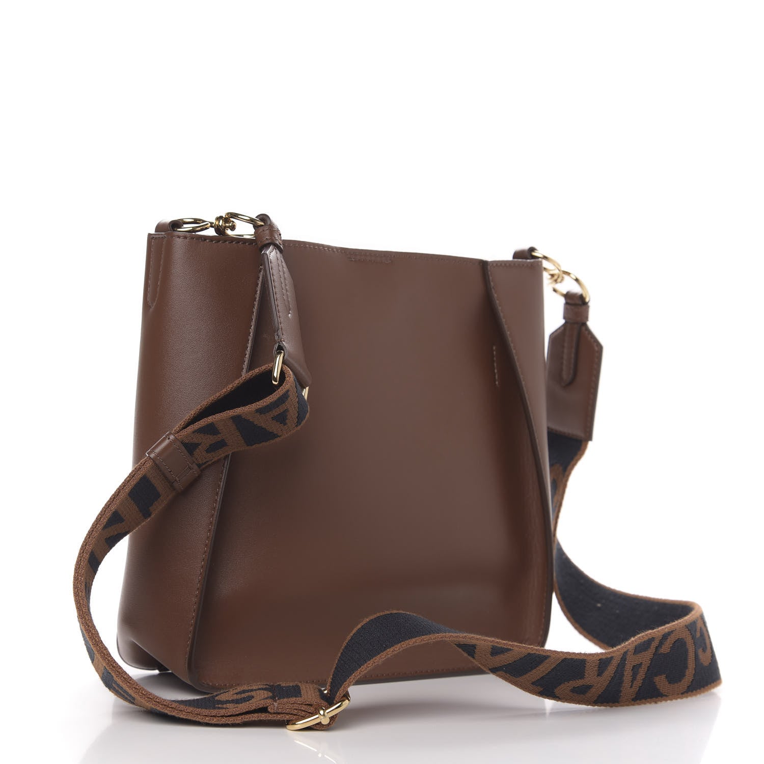 Stella McCartney Eco Alter Nappa Perforated Logo Tiny Crossbody Cinnamon 3 of 9