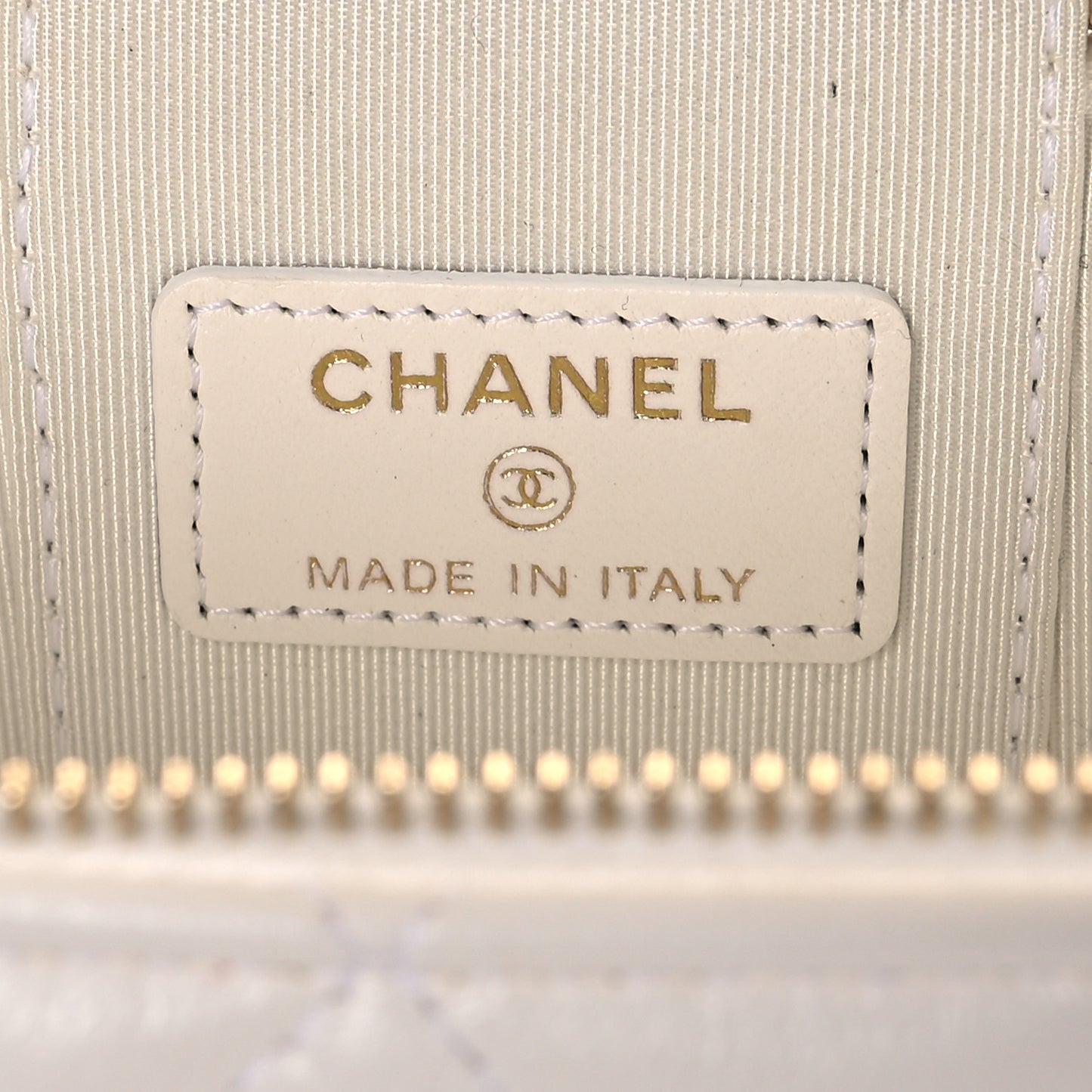 Lambskin Quilted My Chanel Lady Vanity Case With Chain White