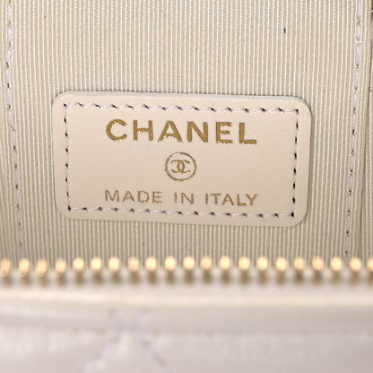 Chanel Lambskin Quilted My Chanel Lady Vanity Case With Chain White 6 of 10