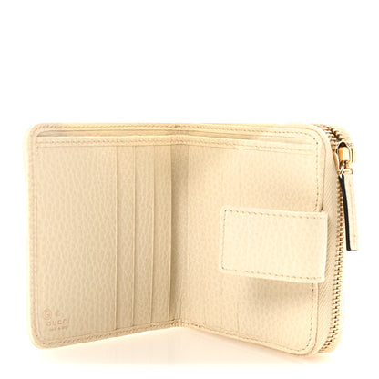 Gucci Monogram Dollar Calfskin Zip Around French Wallet Beige Ebony Avoire 5 of 8