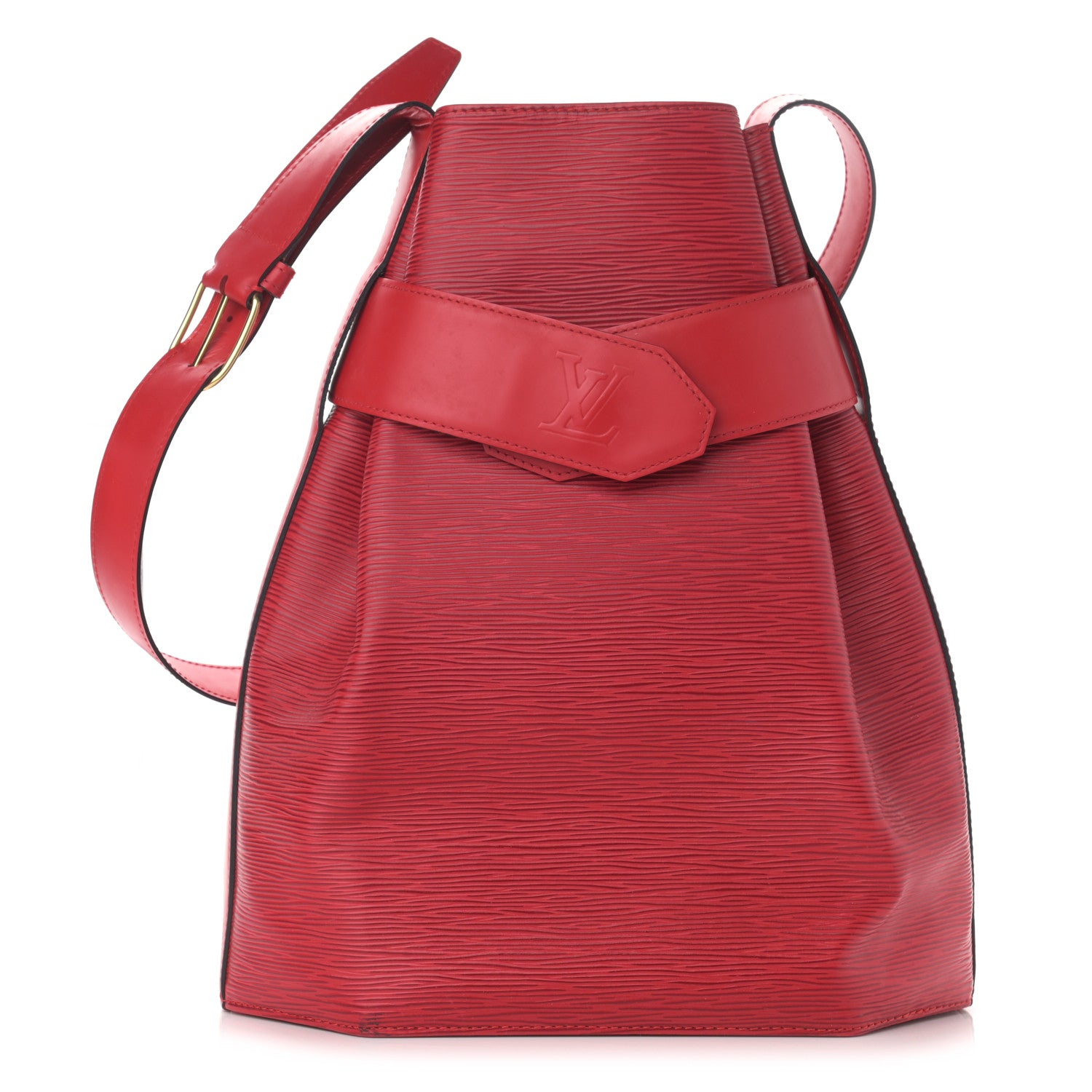 Louis Vuitton Epi Sac D'Epaule GM Castillan Red 3 of 11
