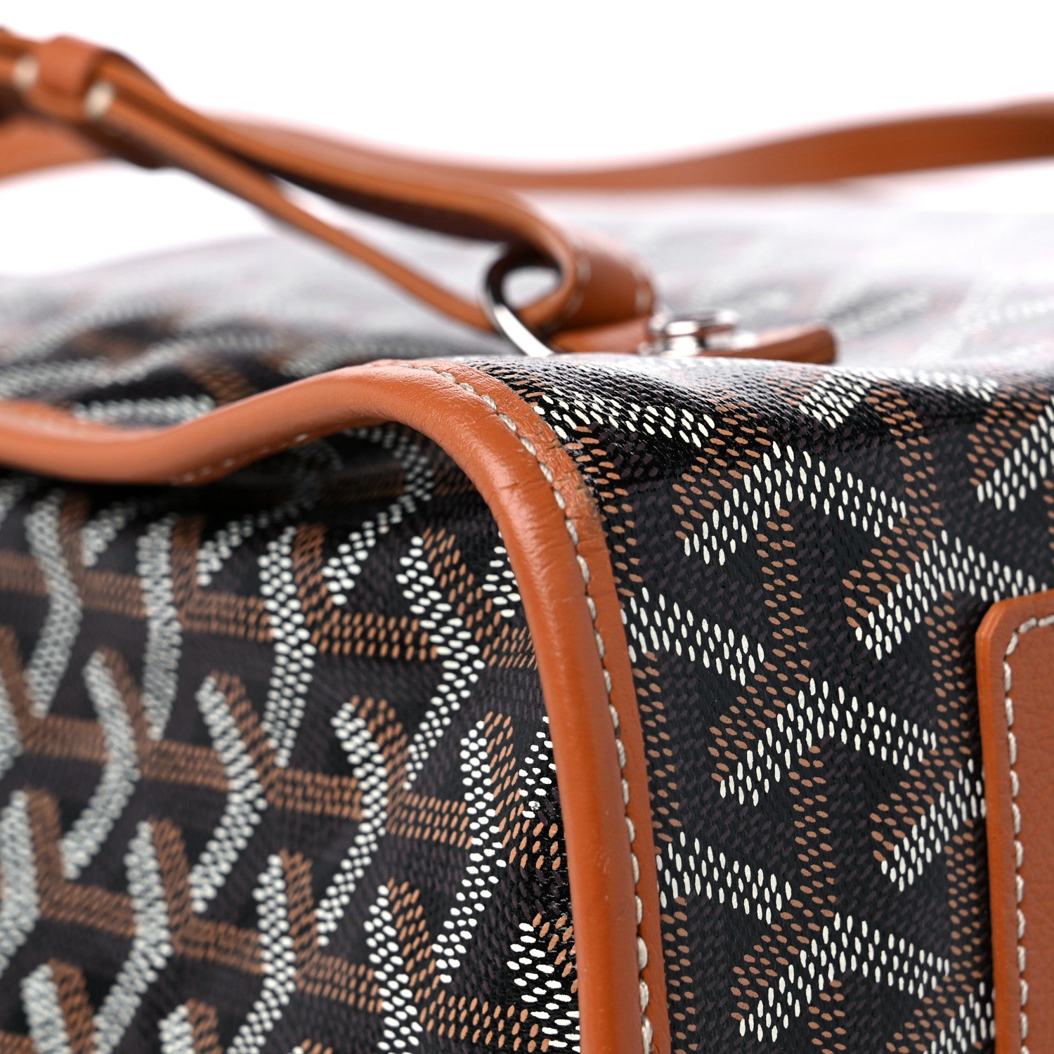 Goyard Goyardine Saint Leger Soft Briefcase Backpack Black Gold 9 of 12