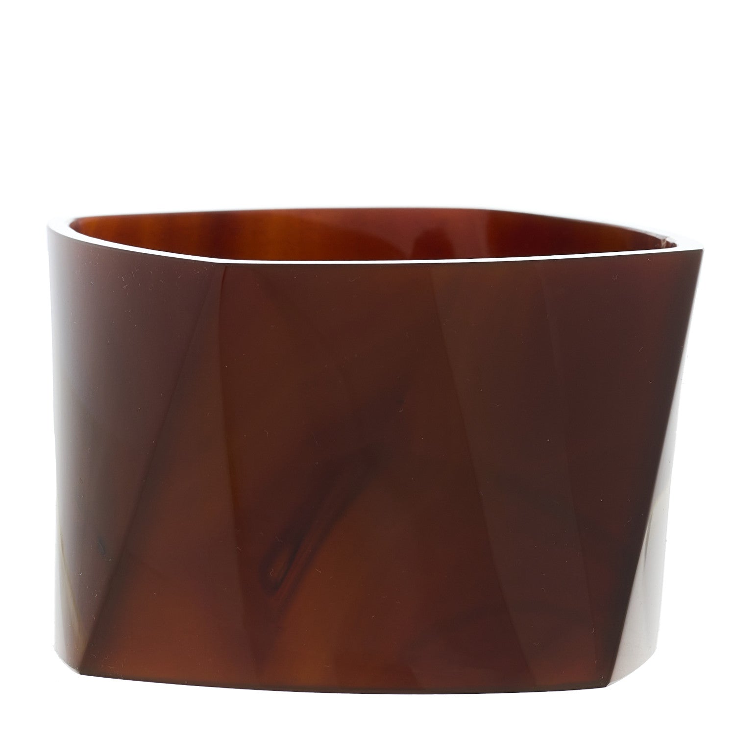 Tiffany Brown Agate Frank Gehry Torque Wide Bangle Bracelet 1 of 5