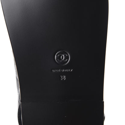 Chanel Grained Calfskin Velcro Dad Sandals 38 Black 8 of 10