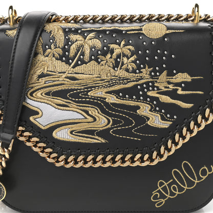 Stella McCartney Eco Alter Nappa Medium Falabella Box Hawaiian Embellished Shoulder Bag Black 8 of 10