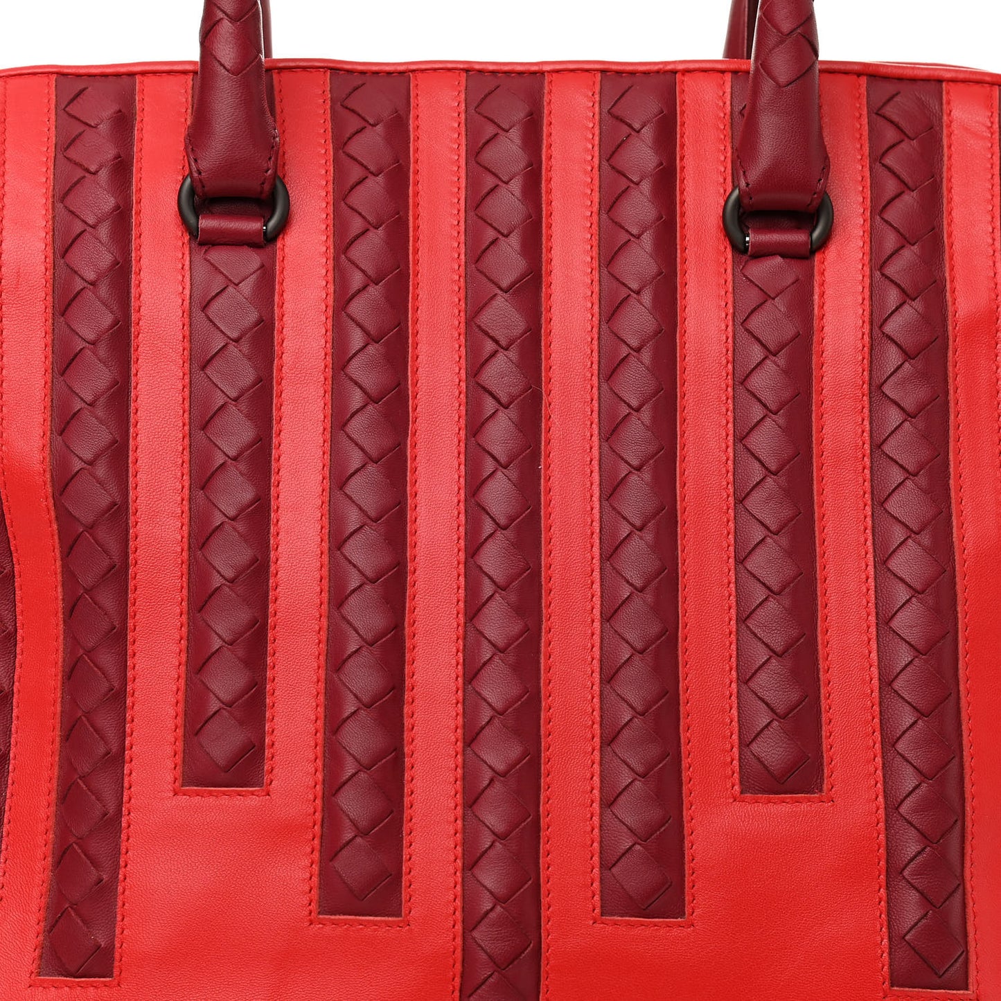 Nappa Intrecciato Light Calf Tote Red