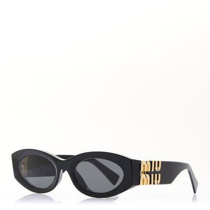 Miu Miu Acetate Oval Glimpse Sunglasses SMU11W Black 2 of 16