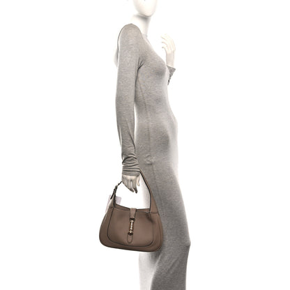 Gucci Grained Calfskin Web Medium Jackie 1961 Hobo Taupe 2 of 10