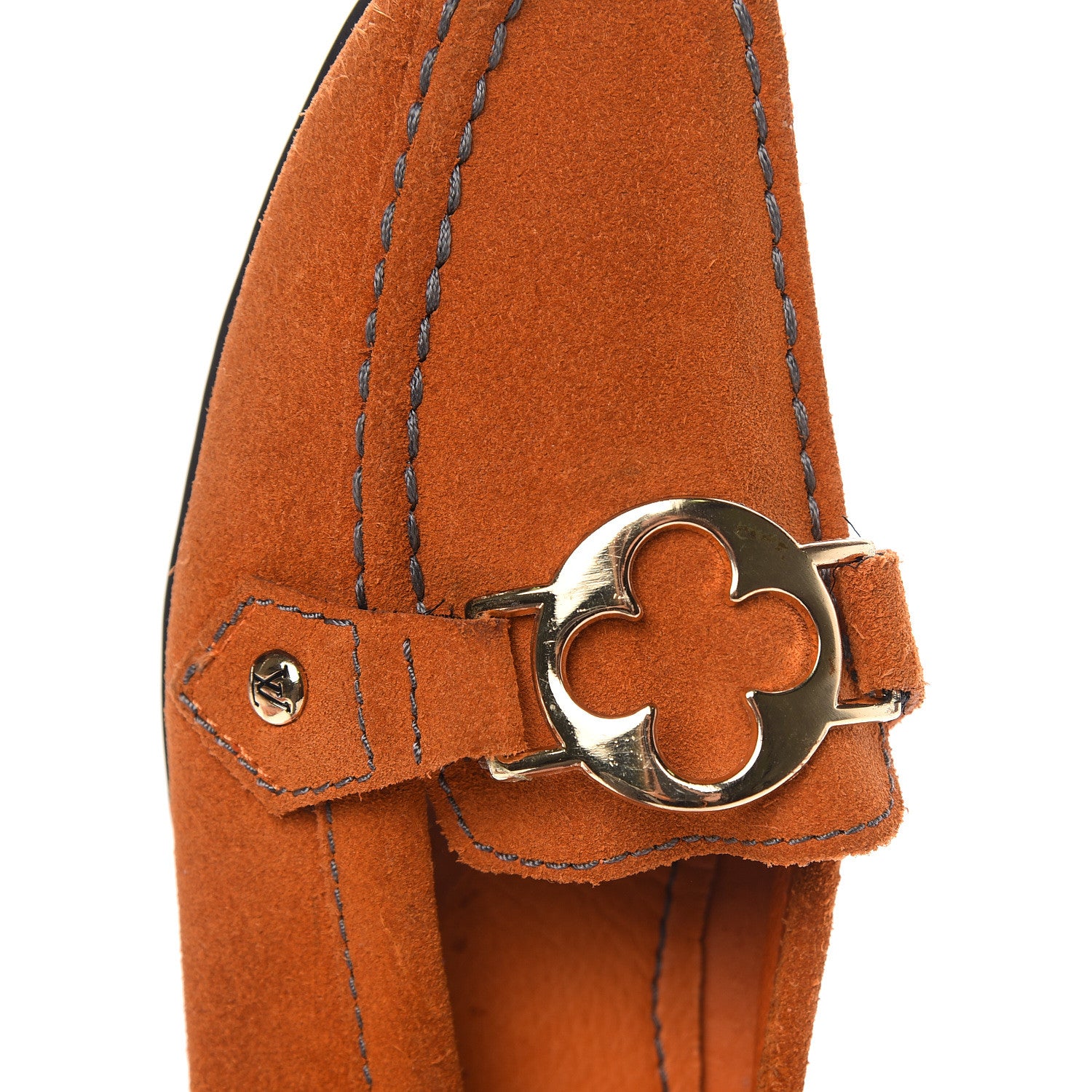 Louis Vuitton Suede Loafers 7 Orange 12 of 12