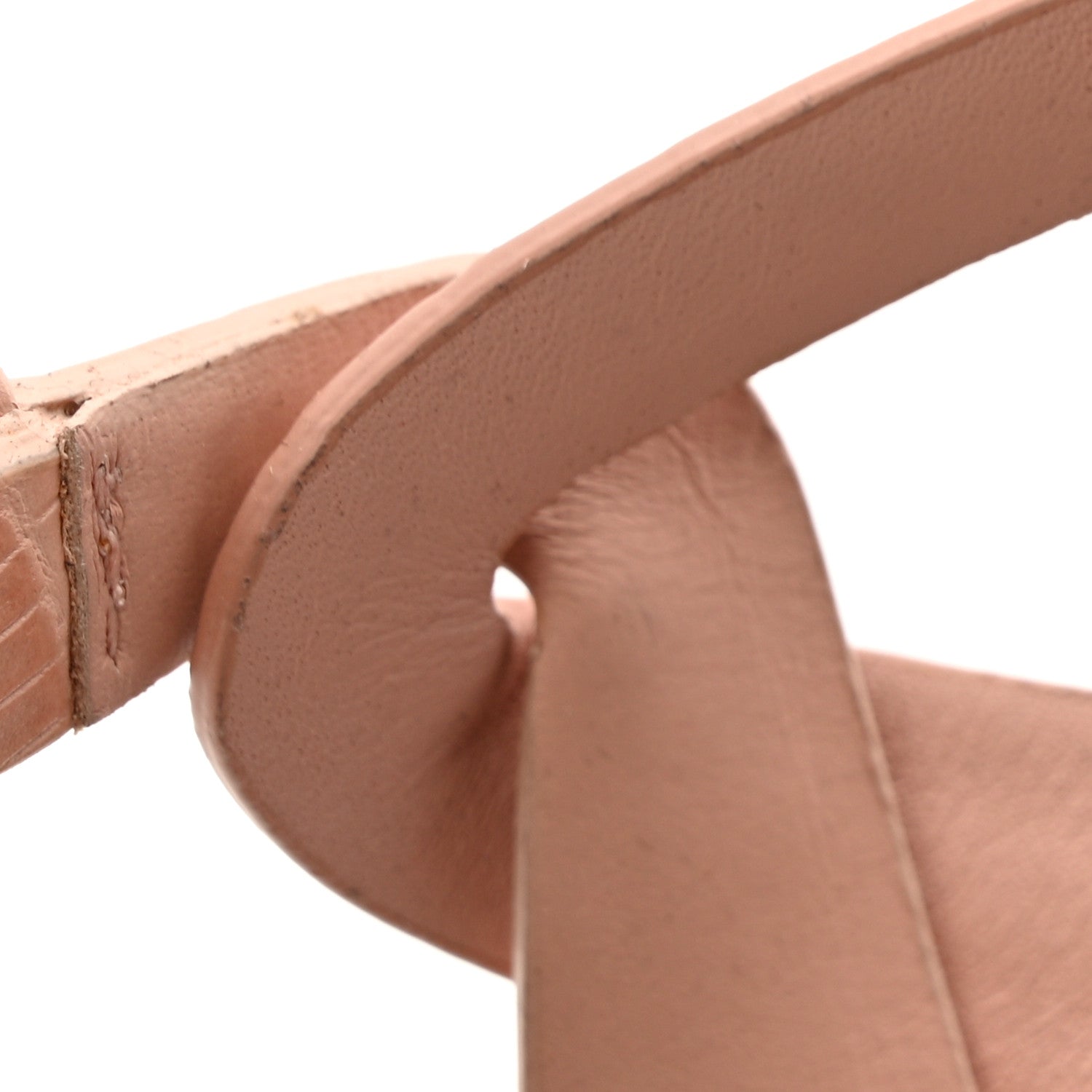 Saint Laurent Calfskin Crocodile Embossed Tribute 105 Platform Sandals 36.5 Pale Pink 14 of 15