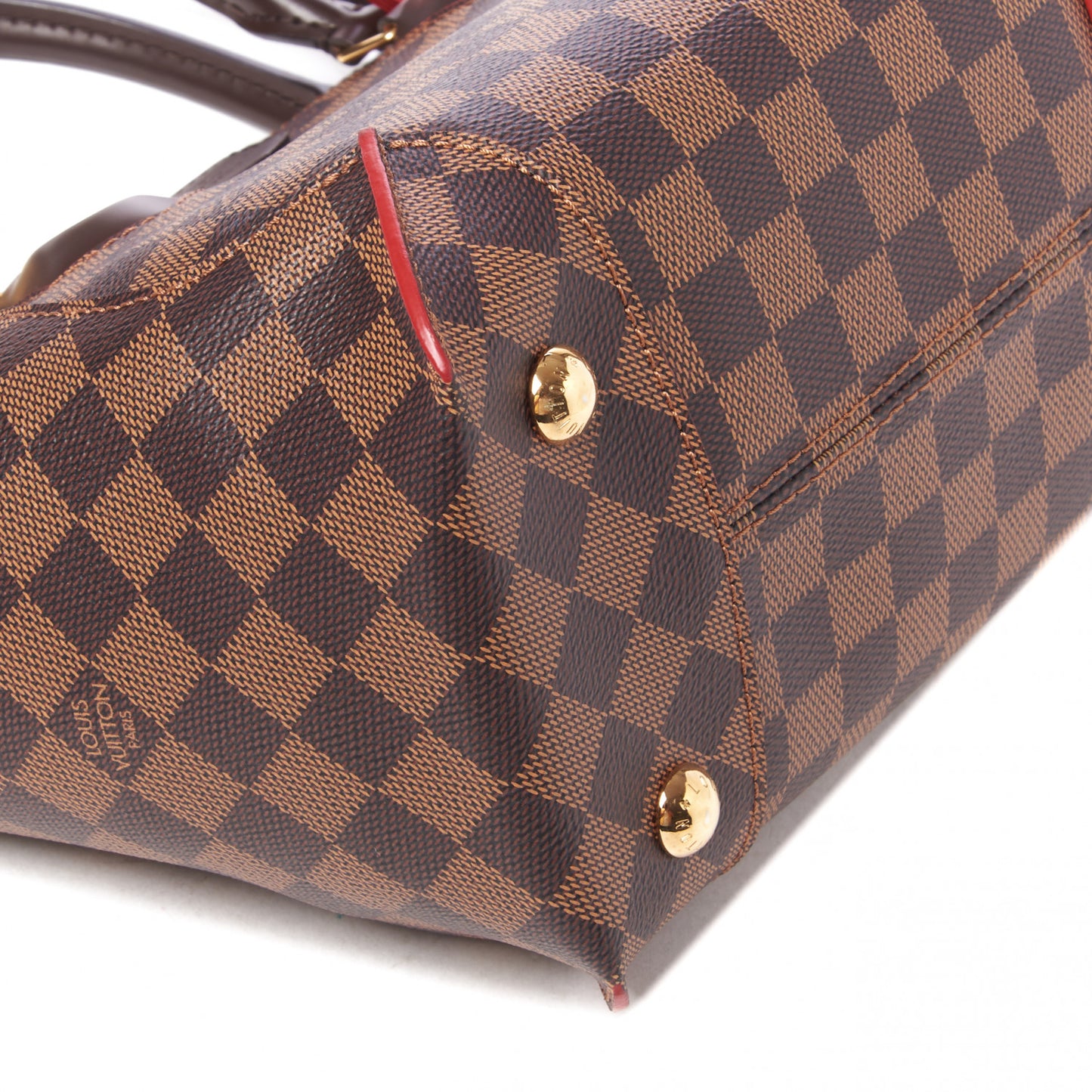 Damier Ebene Caissa Tote PM Cherry