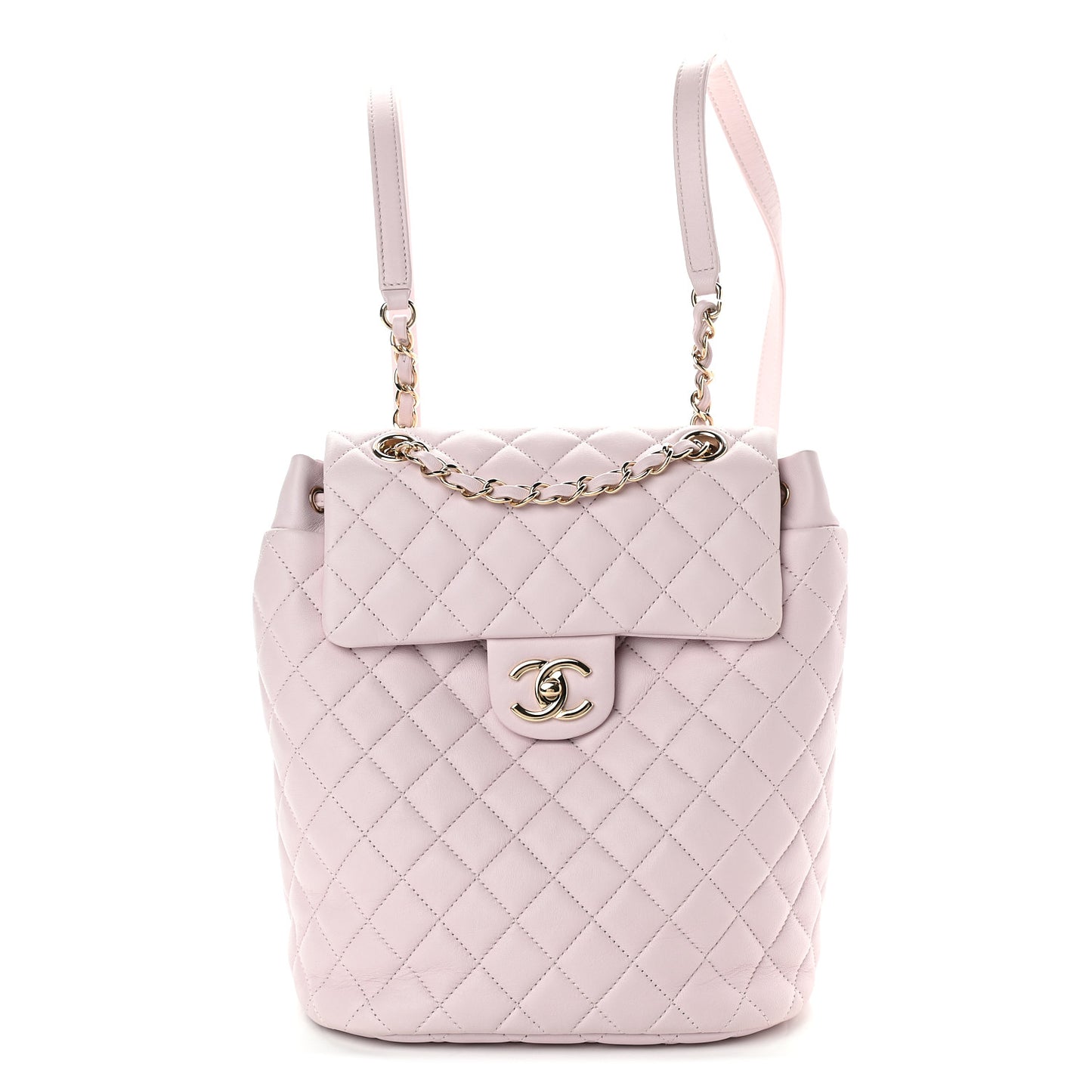Lambskin Quilted Small Urban Spirit Backpack Light Pink