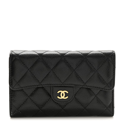 Chanel Caviar Quilted Medium Flap Wallet Black 1 of 9