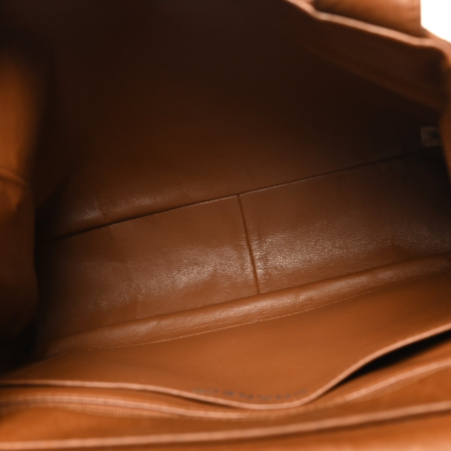 Lambskin Quilted Shoulder Bag Brown