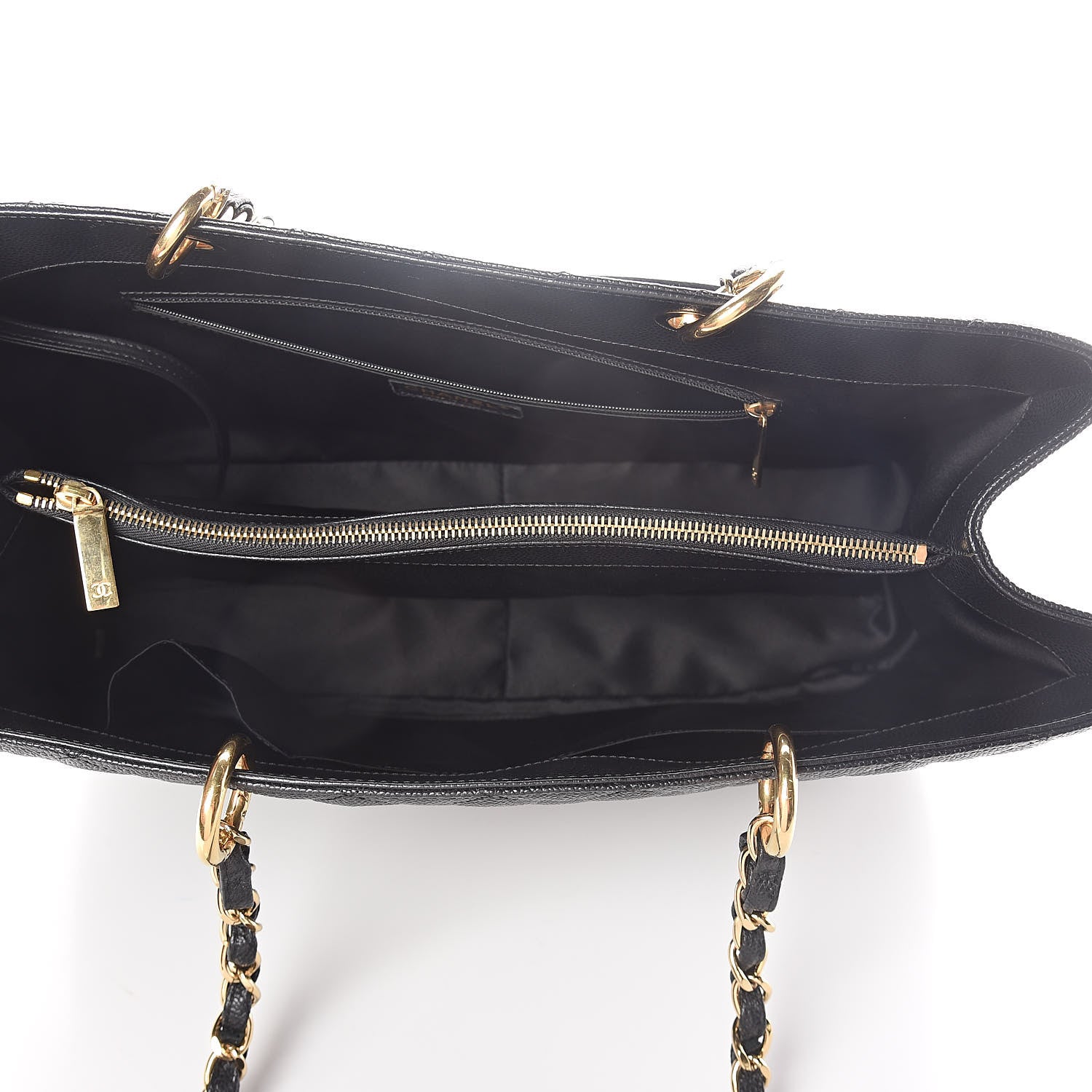 Chanel Caviar Quilted XL Grand Shopping Tote GST Black 5 of 10