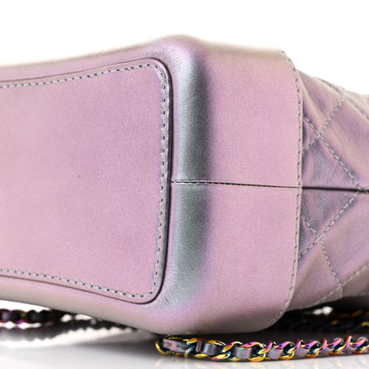 Chanel Iridescent Aged Calfskin Quilted Gabrielle Backpack Light Purple 10 of 10