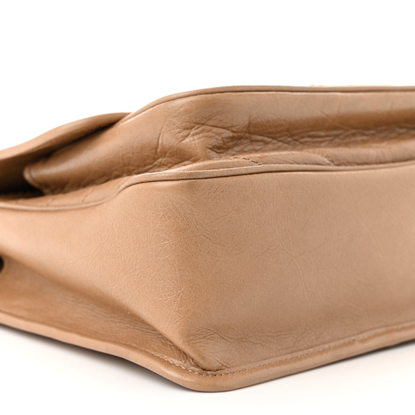 Crinkled Calfskin Matelasse Monogram Medium Niki Chain Satchel Dark Toffee
