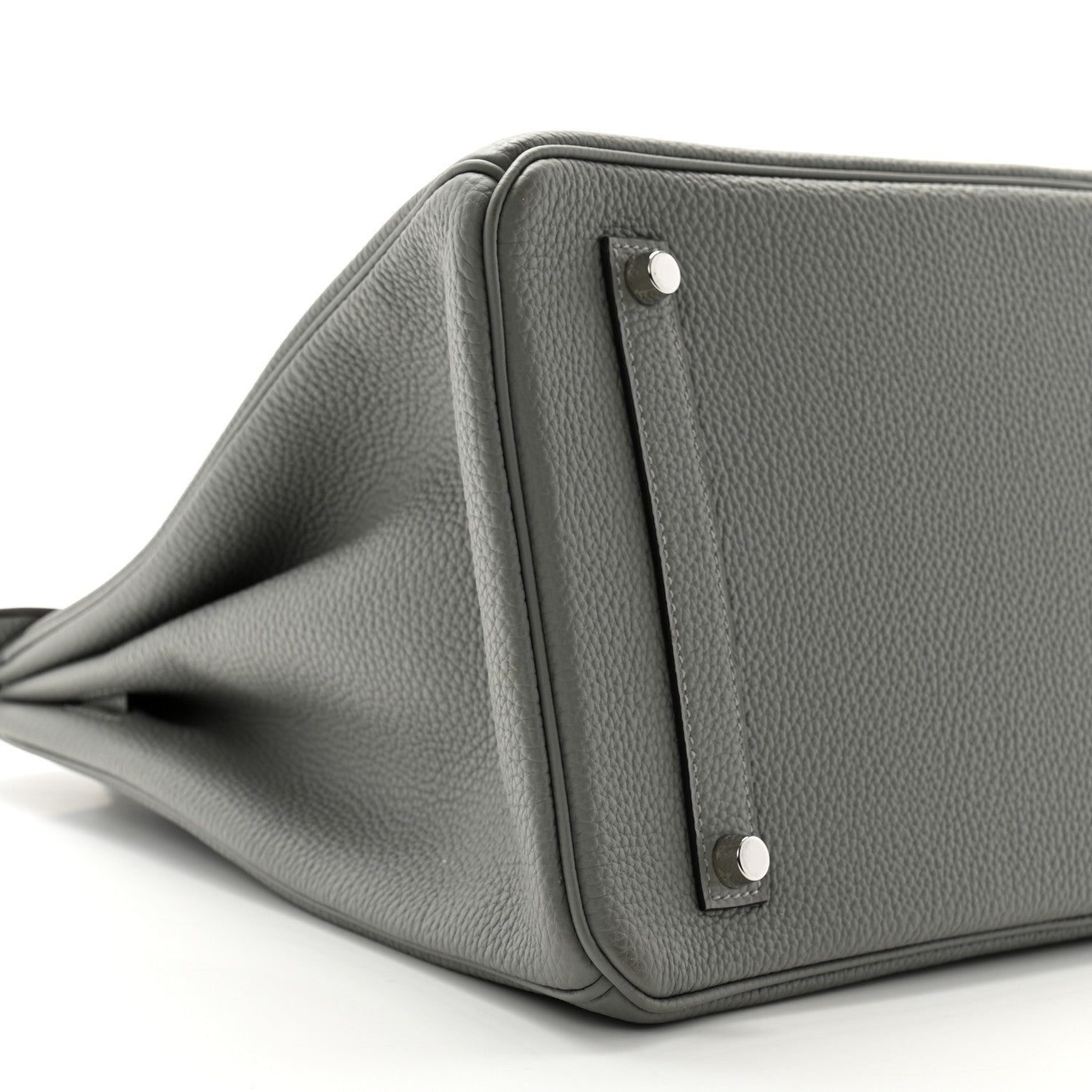 Hermes Togo Verso Birkin 35 Gris Mouette Bleu Agate 9 of 11