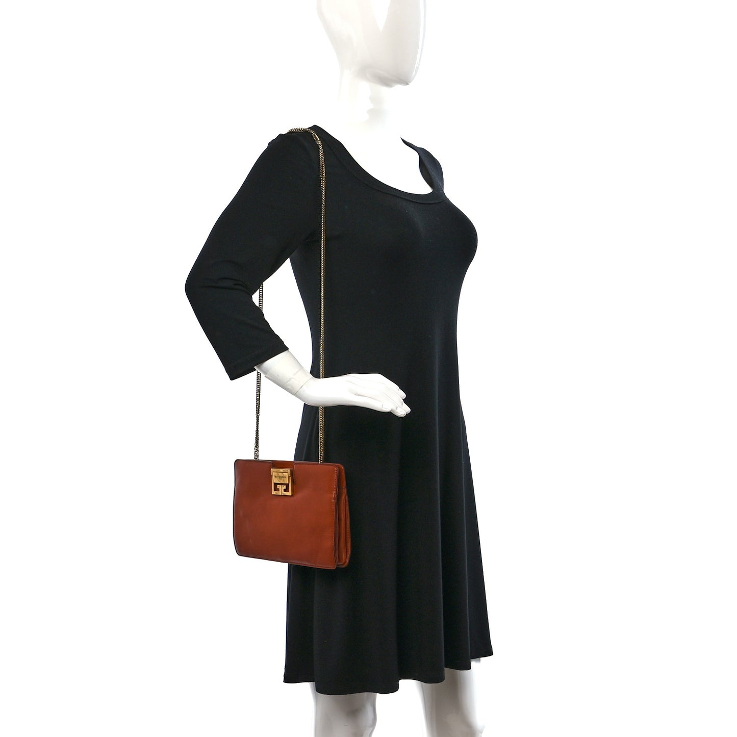 Goatskin GV3 Frame Clutch Chestnut