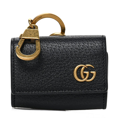 Gucci Calfskin Boar Effect GG Marmont AirPods Pro Case Black 1 of 6