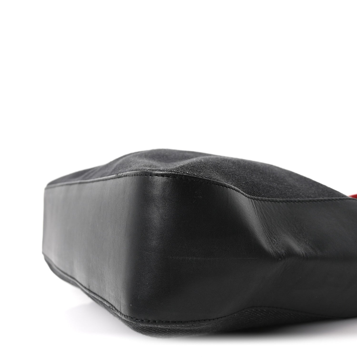 Gucci Denim Calfskin Web Tote Black 10 of 10