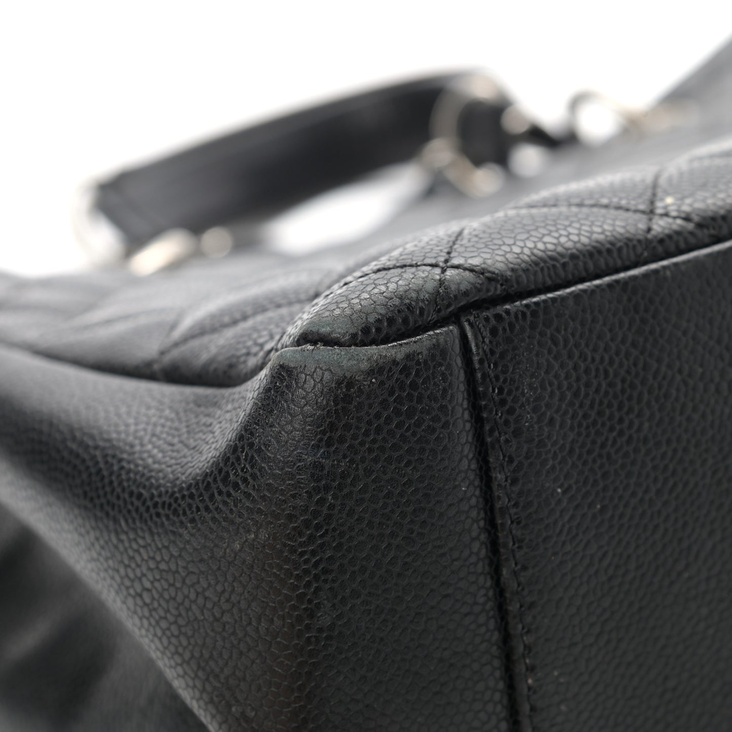Caviar Quilted Grand Shopping Tote GST Black